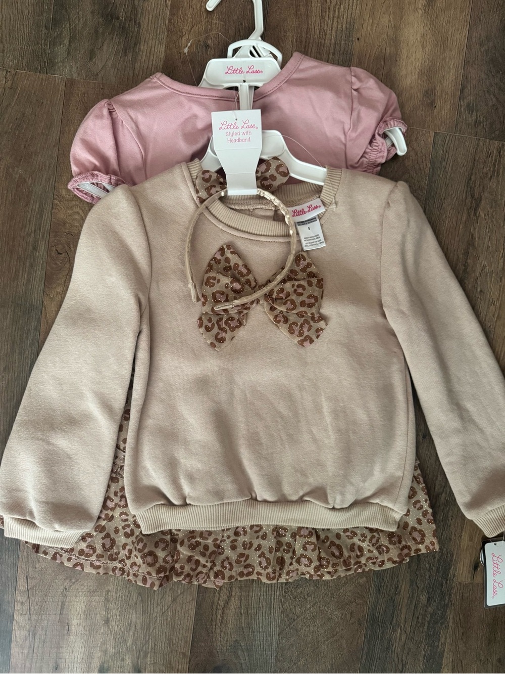 Little Lass Girls' Pink Leopard Set